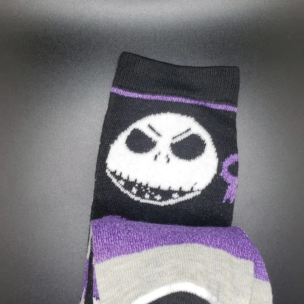 𝅺the nightmare before Christmas crew socks Jack and Sally